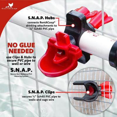 Show full view: RentACoop S.N.A.P. Chicken Watering System Glueless Clips, 12 count slide 3 of 6