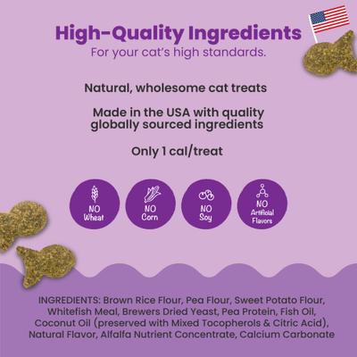 Show full view: Catstages by Nina Ottosson Purrfect Bitez Real WhiteFish Flavor Natural Crunchy Cat Treats, 4-oz bag slide 4 of 12