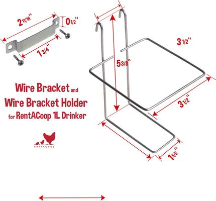 Show full view: RentACoop Wire Bracket with Bottom for Chicken Drinking Bottle, 32-oz slide 2 of 5