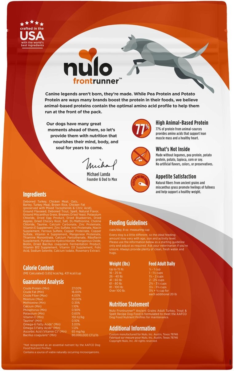 Nulo Lifestyles Longevity with Trout & Turkey Dry Dog Food