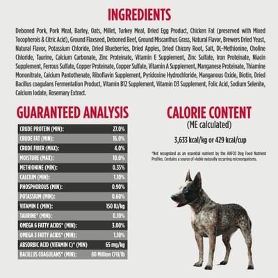 Show full view: Nulo Frontrunner Ancient Grains Pork, Barley, & Beef Recipe High-Protein Adult Dry Dog Food, 5-lb bag slide 5 of 11