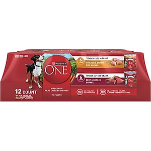 Purina ONE SmartBlend True Instinct Tender Cuts in Gravy Variety Pack Canned Dog Food