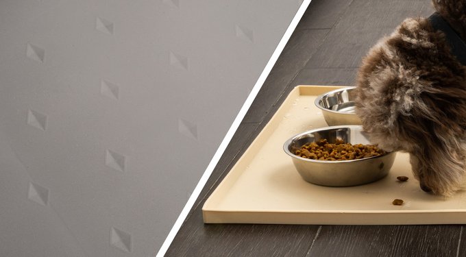 Leash Boss Splash Tall Lip Dog Food Mat
