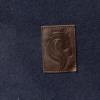 Show full view: Equinavia Koselig Fleece Horse Cooler, Navy/Brown, 80-in slide 5 of 7