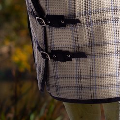 Equinavia Luftig Waffle Horse Cooler, Natural/Blue, 82-in slide 2 of 5