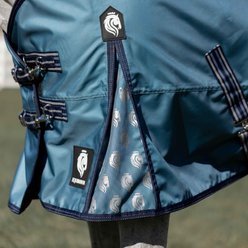 Equinavia Thunder 360 Detachable Neck Horse Turnout Sheet, Bluestone Blue, 72-in slide 2 of 9