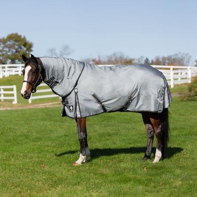 Show full view: Equinavia Thunder 360 Detachable Neck Horse Turnout Sheet, Pewter Gray, 69-in slide 3 of 9