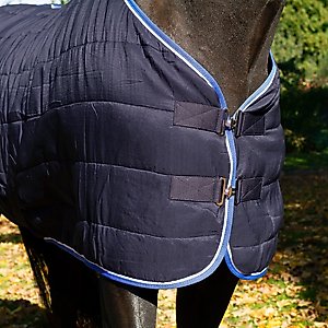 Horze Glasgow 100-g Horse Stable Blanket, Dark Blue, 81-in