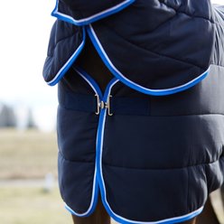 Horze Glasgow Combo 150-g Stable Blanket, Dark Blue, 75-in slide 2 of 3