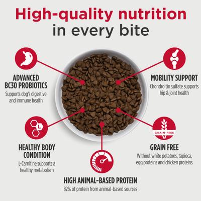 Show full view: Nulo Freestyle Senior Grain-Free Trout & Sweet Potato Recipe Dry Dog Food, 11-lb bag slide 4 of 12