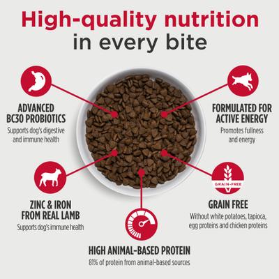 Show full view: Nulo Freestyle Grain-Free Lamb & Chickpeas Recipe Dry Dog Food, 11-lb bag slide 4 of 12