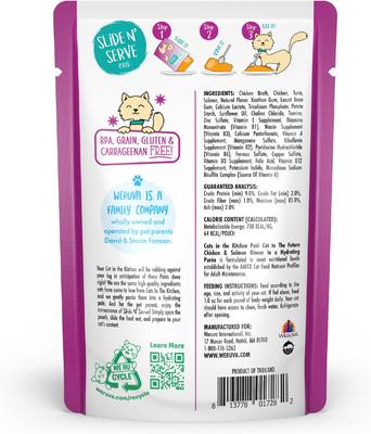 Show full view: Weruva Cats in the Kitchen Cat to The Future with Chicken & Salmon Grain-Free Cat Food Pouches, 3-oz pouch, case of 12 slide 6 of 12