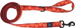 Hamilton A Day Together Ribbon Overlay Nylon Standard Dog Leash, Red Triangle, Medium/Large: 6-ft long, 1-in wide