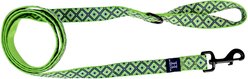 Hamilton A Day Together Ribbon Overlay Nylon Standard Dog Leash, Lime Diamond, Medium/Large: 6-ft long, 1-in wide