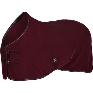 Horze Kiel Fleece Horse Cooler, Dark Red, 78-in