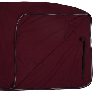 Horze Kiel Fleece Horse Cooler, Dark Red, 78-in