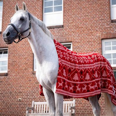 Show full view: Horze Santa Christmas Throw Horse Blanket, Red slide 4 of 9