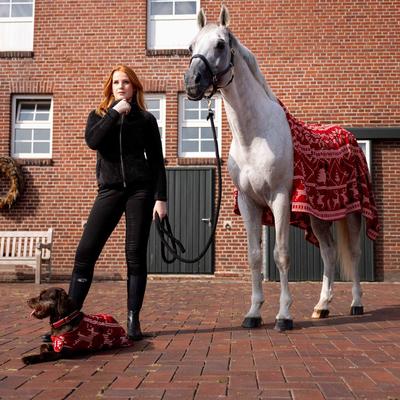 Show full view: Horze Santa Christmas Throw Horse Blanket, Red slide 5 of 9