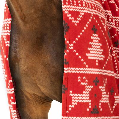Show full view: Horze Santa Christmas Throw Horse Blanket, Red slide 7 of 9