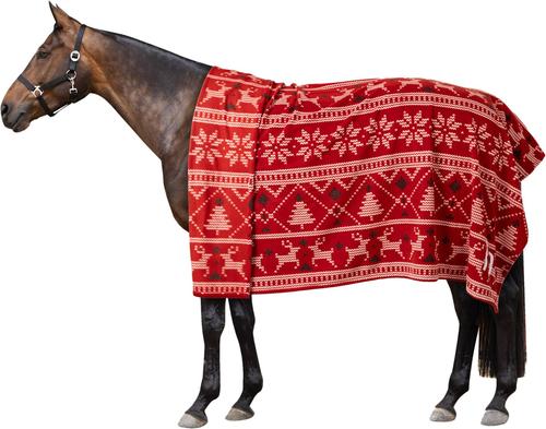 Show full view: Horze Santa Christmas Throw Horse Blanket, Red slide 6 of 9