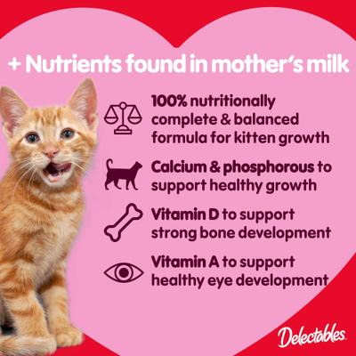 Show full view: Hartz Delectables Squeeze Up Complete & Balanced Variety Pack Lickable Kitten Treats, 0.5-oz tube, case of 20 slide 4 of 12