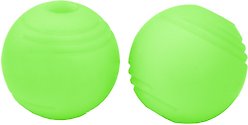 Chew King by Mammoth Glowing Fetch & Fits Ball Launcher Dog Chew Toy, Green, 3-in, 2 count