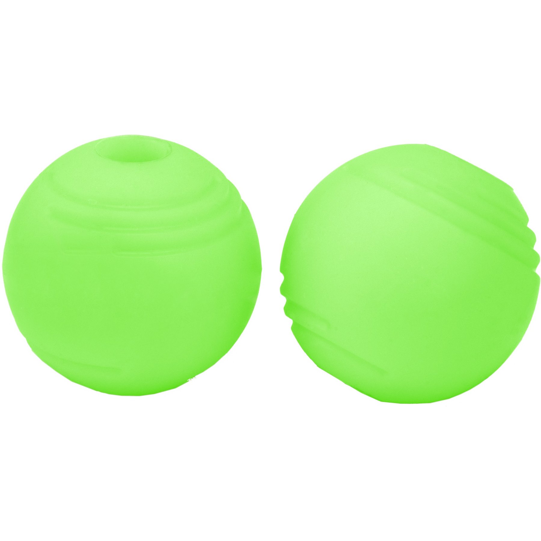 Chew King by Mammoth Glowing Fetch & Fits Ball Launcher Dog Chew Toy, Green, 3-in, 2 count