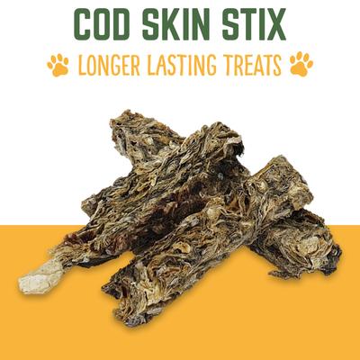 Show full view: Hungry Paws Premium Cod Skin Sticks Dog Chew Treats, 32-oz bag slide 3 of 6