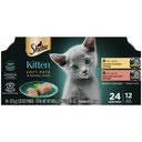 Sheba Perfect Portions Kitten Variety Pack Chicken Pate & Pate Salmon Wet Cat Food, 2.65-oz tray, 12 count