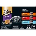 Sheba Perfect Portions Savory Chicken, Beef, Whitefish & Tuna Variety Pack Grain-Free Pate Wet Cat Food, 2.6-oz, case of 36 twin-packs