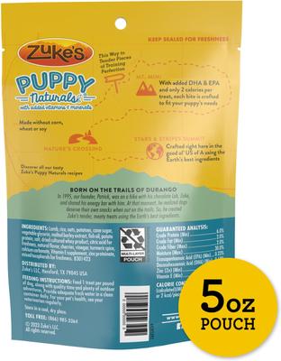 Show full view: Zuke's Puppy Naturals Lamb Recipe Soft & Chewy Training Dog Treats, 5-oz pouch slide 3 of 13