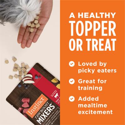 Show full view: Instinct Raw Boost Mixers Beef Recipe Grain-Free Freeze-Dried Dog Food Topper, 25-oz bag slide 8 of 12