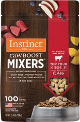 Instinct Raw Boost Mixers Beef Recipe Grain-Free Freeze-Dried Dog Food Topper, 25-oz bag