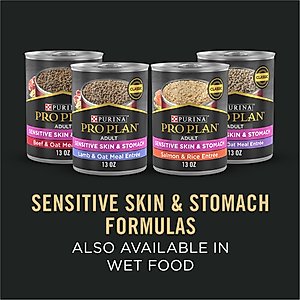Purina Pro Plan Adult Sensitive Skin & Stomach Salmon & Rice Formula Dry Dog Food, 30-lb bag