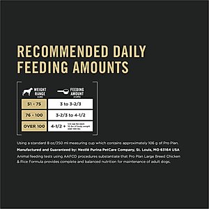 Purina Pro Plan Adult Large Breed High Protein Chicken & Rice Dry Dog Food, 34-lb bag