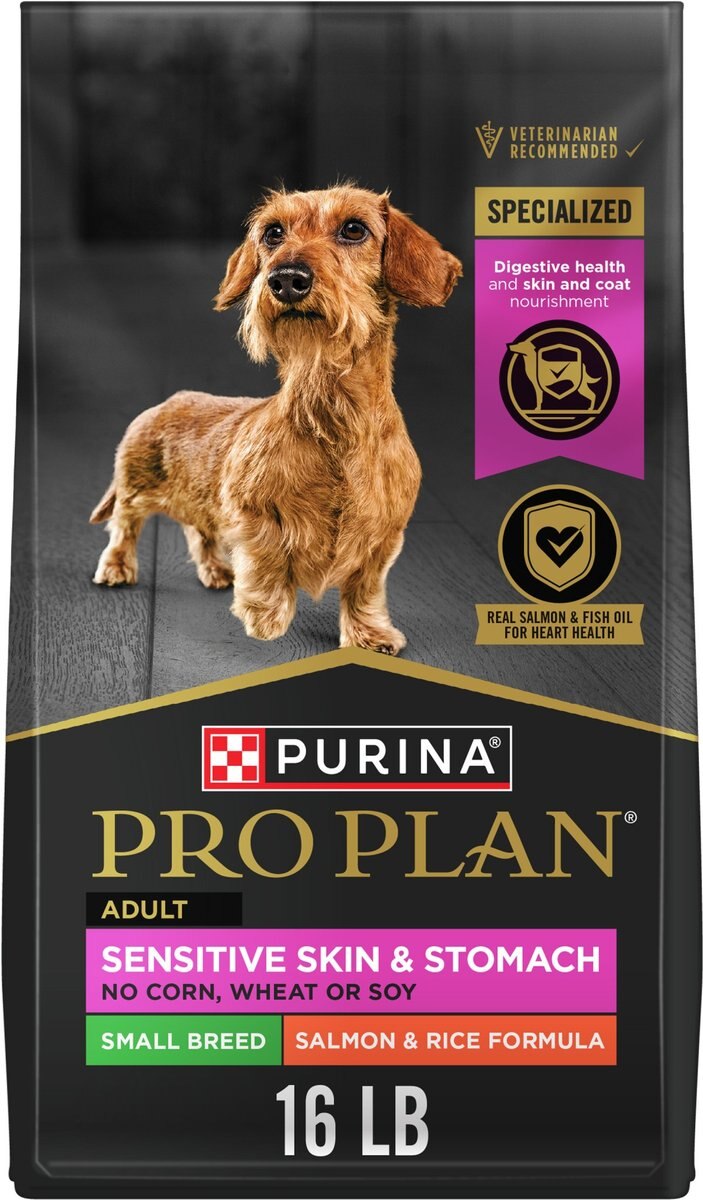 PURINA PRO PLAN Small Breed Adult Sensitive Skin Stomach Formula Dry Dog Food 16 lb bag Chewy