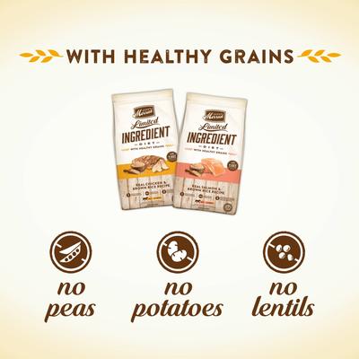 Show full view: Merrick Limited Ingredient Diet Dry Dog Food Real Chicken & Brown Rice Recipe with Healthy Grains, 4-lb bag slide 9 of 13