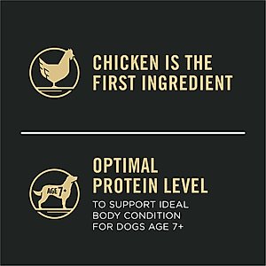 Purina Pro Plan Adult 7+ Shredded Blend Chicken & Rice Formula Dry Dog Food, 34-lb bag