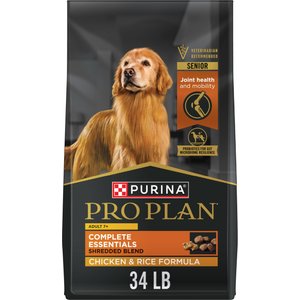 Purina Pro Plan Adult 7+ Shredded Blend Chicken & Rice Formula Dry Dog Food, 34-lb bag