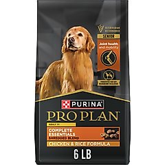 Purina Pro Plan Adult 7+ Shredded Blend Chicken & Rice Formula Dry Dog Food, 6-lb bag