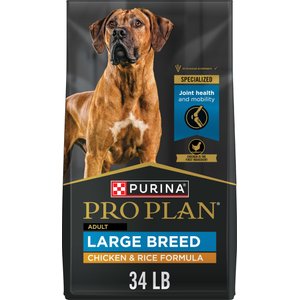 Purina Pro Plan Adult Large Breed Chicken & Rice Formula Dry Dog Food, 34-lb bag