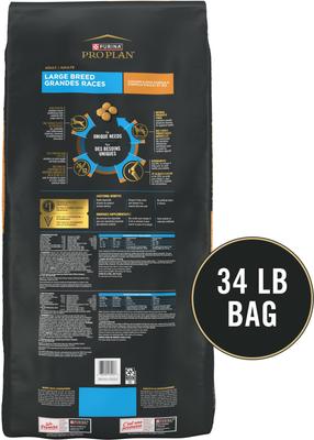 Show full view: Purina Pro Plan Adult Large Breed High Protein Chicken & Rice Dry Dog Food, 34-lb bag slide 3 of 12