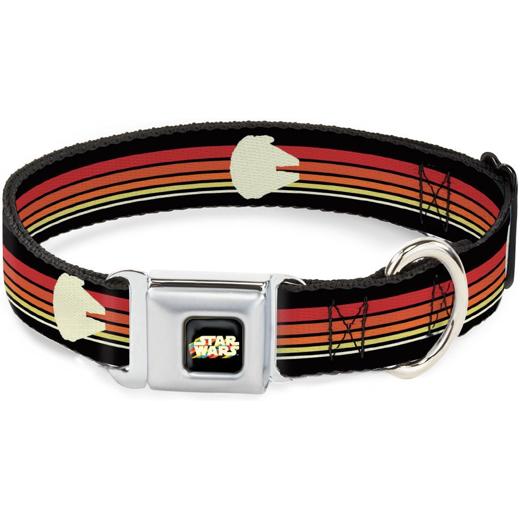Buckle-Down Star Wars Millennium Falcon Metal Seatbelt Buckle Dog Collar, Multicolor, Medium: 11 to 16.5-in neck, 1-in wide