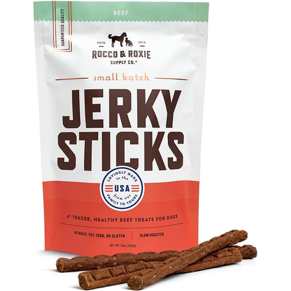 Rocco & Roxie Supply Co. Gourmet Beef Jerky Dog Sticks, 16-oz bag