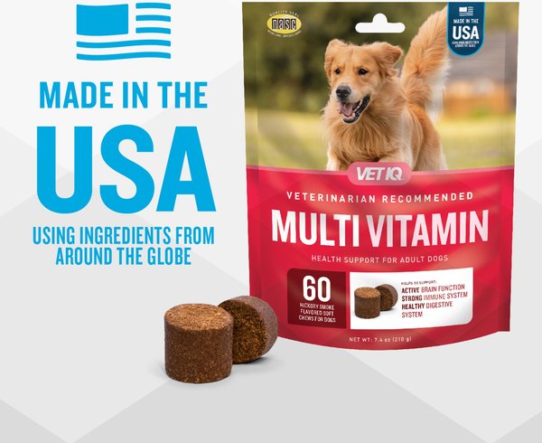VetIQ Digestive Support Hickory Smoke Flavor Soft Chew Dog Supplement, 90 count