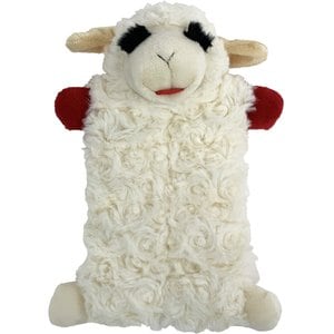 Multipet Lambchop Squeaker Mat Plush Dog Toy, Assorted, 8-in
