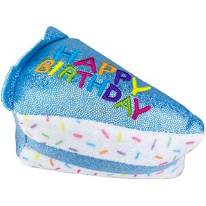Multipet Birthday Cake Slice Plush Cat Toy with Catnip, 4.5-in