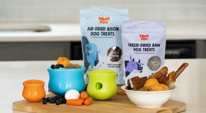 West Paw Zogoflex Toppl Tough Treat Dispensing Dog Chew Toy