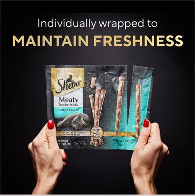Show full view: Sheba Meaty Tender Sticks Tuna Flavored Cat Treats, 20 count slide 4 of 11