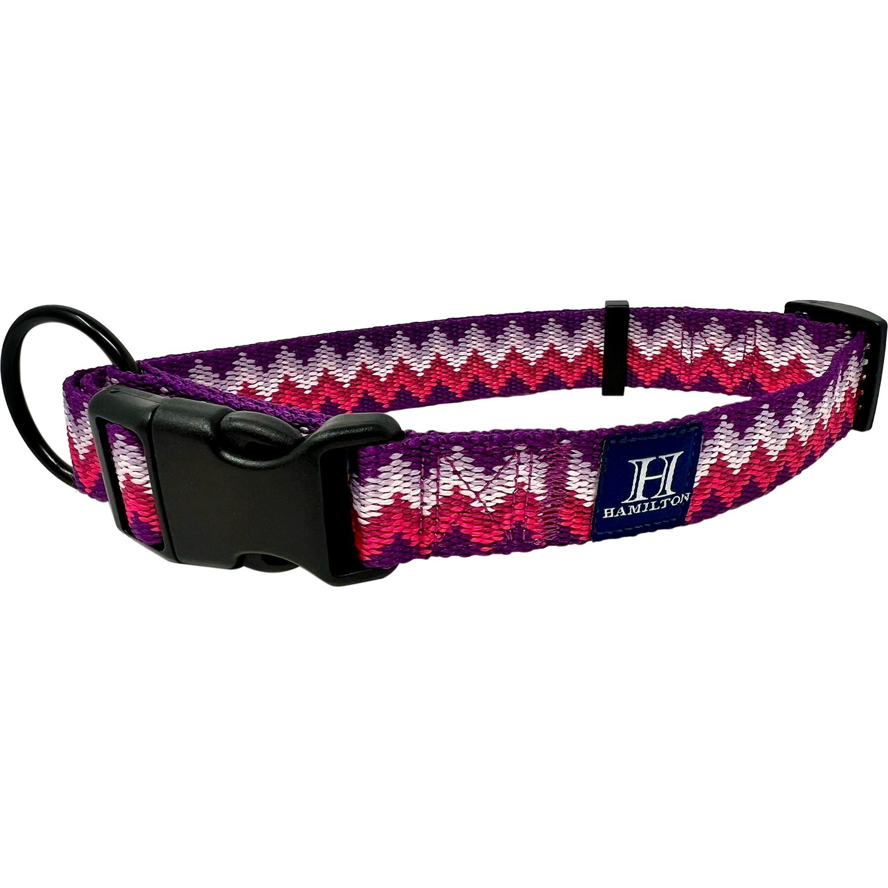 Hamilton Adjustable Nylon Dog Collar, Purple Weave, Small/Medium: 12 to 18-in neck, 5/8-in wide